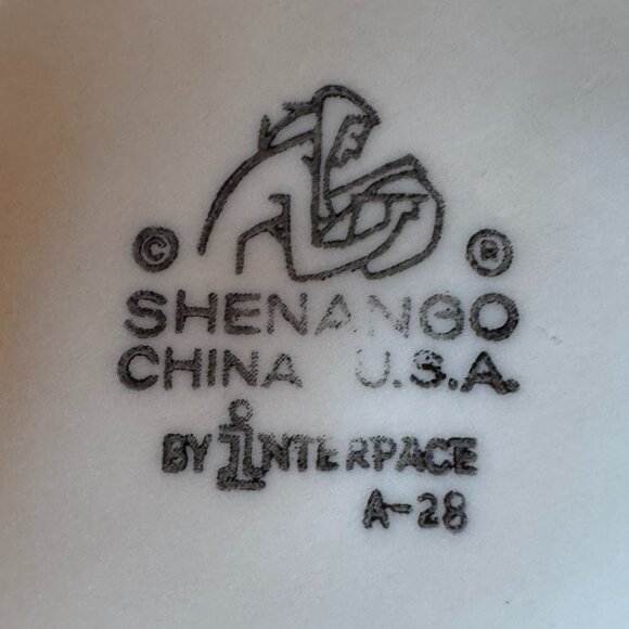 Vtg MCM Shenango China Pedestal Footed Mugs Set Of 2 Orange Irish Coffee Tea - Picture 12 of 12